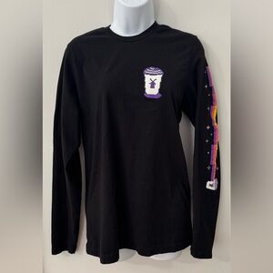 Super RARE! Dutch Bros Pixel 8 Bit Gamer Arcade Rainbow Glitch Long Sleeve Black